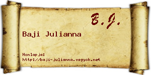 Baji Julianna névjegykártya